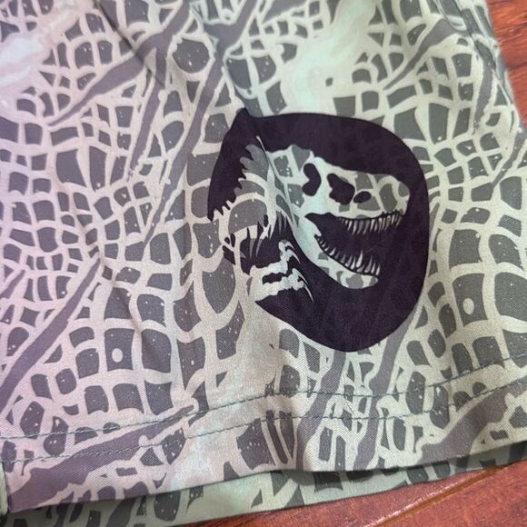 NWT Jurassic Park Small Purple Green Black Dinosaur Swim Trunks Board Shorts - Picture 4 of 8